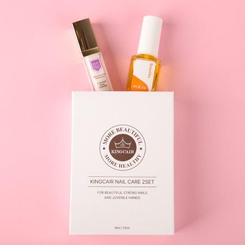 Kingcare Microcell Caviar Nail Serum + BeauMiss Nail Vitamin Oil Nutrient Cuticle Gift Set of 2