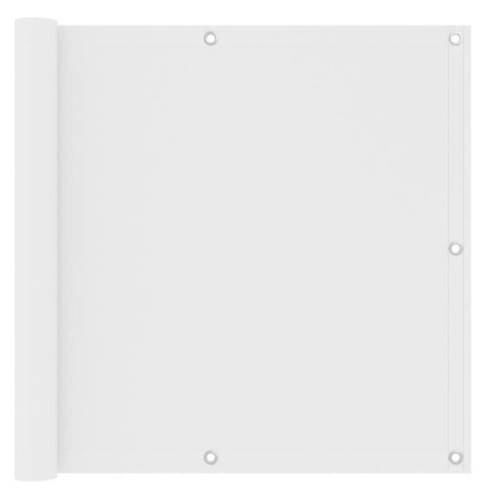 VIDAXL White Balcony Screen 90x400 Cm - Waterproof and UV-resistant