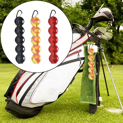 Golf Ball Holder For 5 Balls Silicone Pouch Golf Ball Case Portable Golf Ball Carry Bag With Hook Golf Accessories
