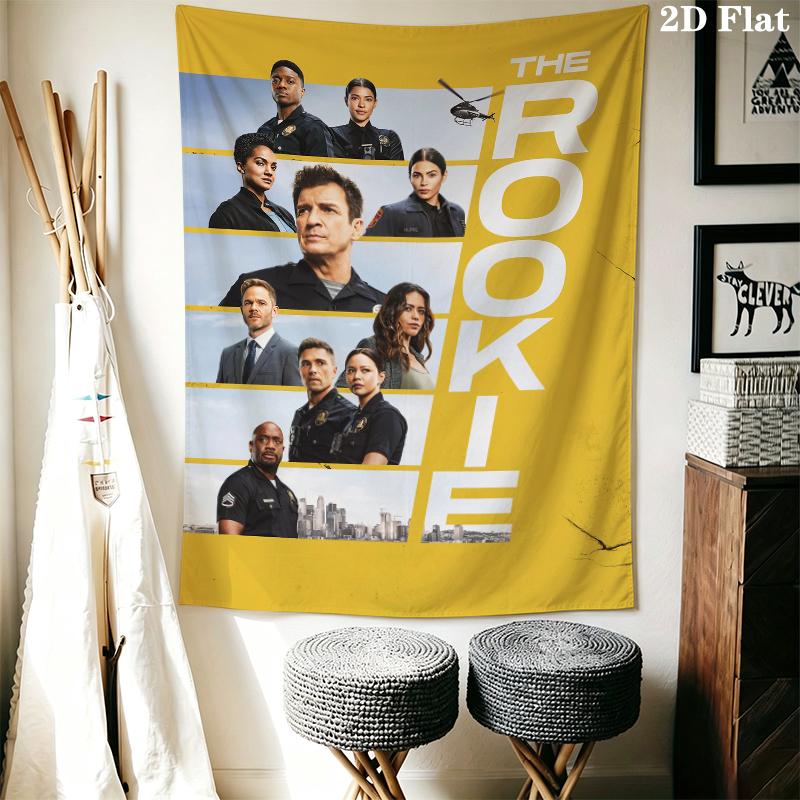 THE ROOKIE Wall Tapestry Aesthetic Wall Hanging Printed Fabric Blanket Decorative Tapestries for Bedroom Living Room Home Decor