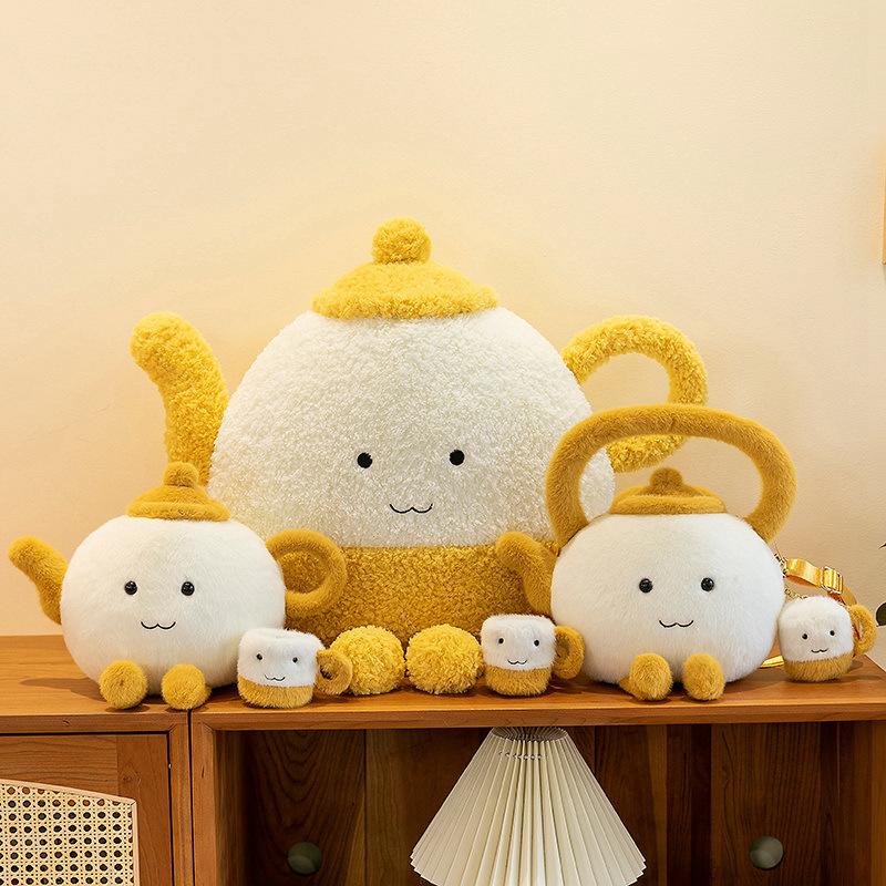 Creative Teapot Plush Toys Cute and Unique I People Fun Macaron Doll Gift Teacup Rag Doll