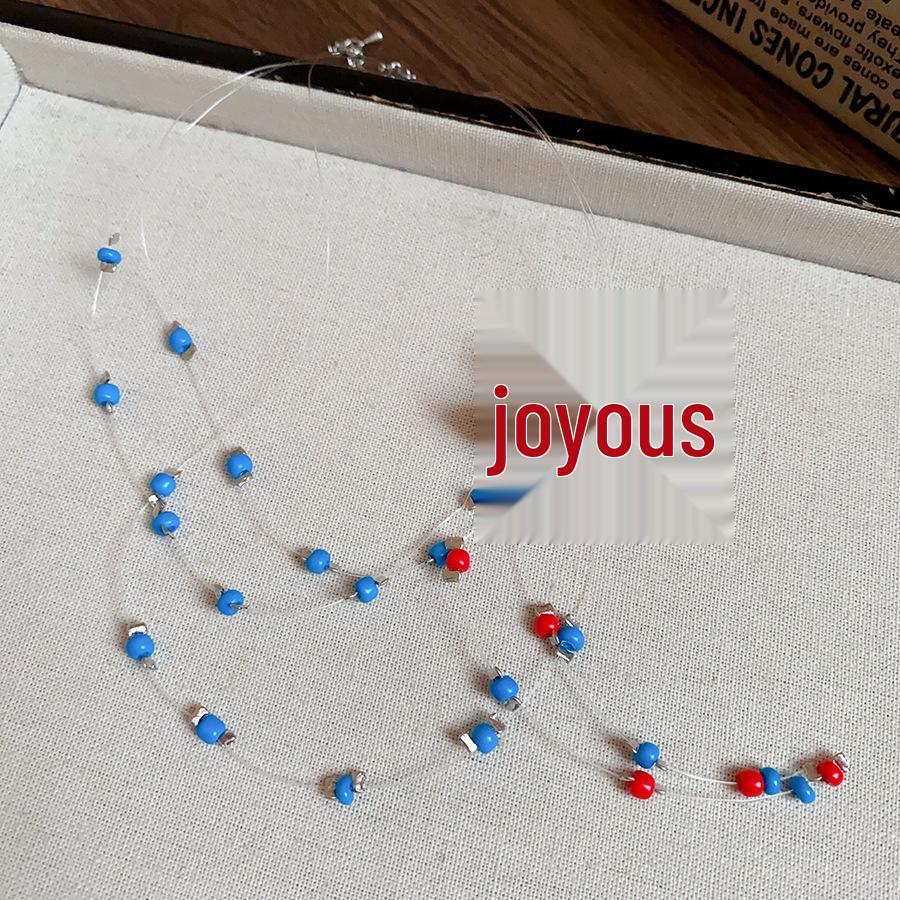 

Elegant French Zircon Flower Pearl Necklace - Retro Style Clavicle Chain for Women