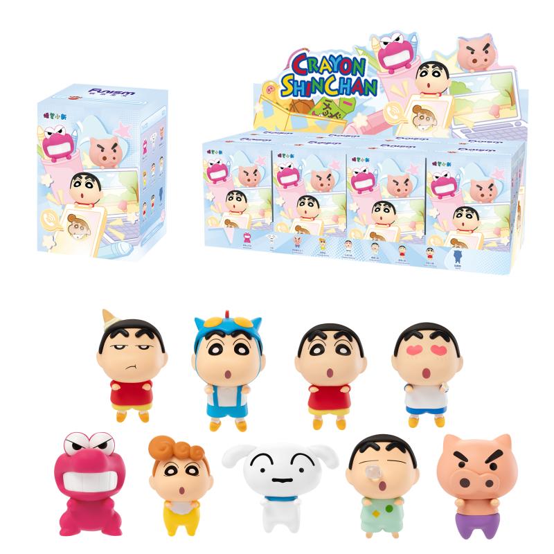 Crayon Shin-Chan Genuine Collectible Anime ation Figurine Hippers Mobile Phone Screen Decoration Interesting Toys Gift