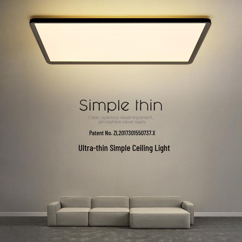 Nordic Modern Minimalist LED Ceiling Light - Ultra-Bright Rectangular/Square Fixture for Bedroom and Living Room