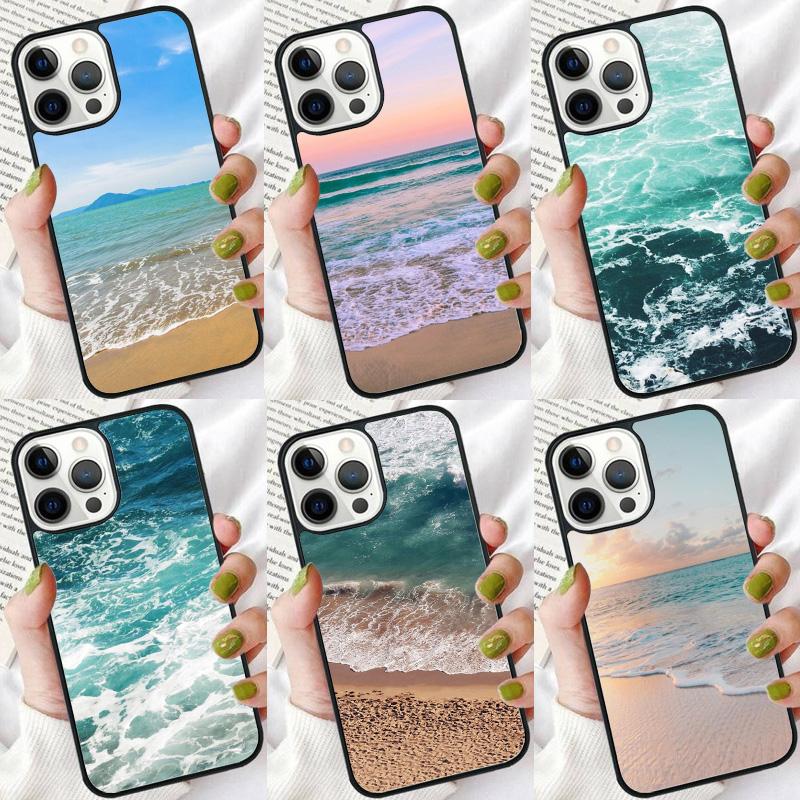Summer Beach Ocean Waves Phone Case For iPhone 17 Air 16 pro max 15 14 plus 12 13 Soft Bumper Shell Cover coque