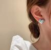 Einfacher Charme Goldfarbe LIEBE Herz Steckerohrringe für Damen Koreanisch Trendy Süß Edelstahl Ohrringe Hochzeits Schmuck Geschenk