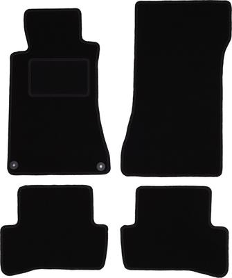 Black Velour Floor Mats For: Mercedes C W203 Sedan, Station Wagon (2000-2008)