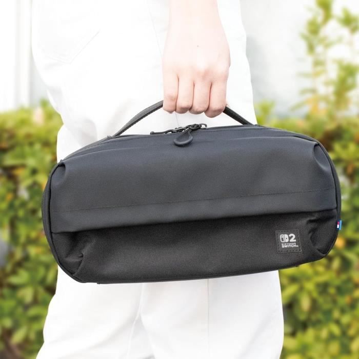 Sacoche de protection et transport - HORI - Nintendo Switch et Switch 2 - Rangement accessoires et jeux - Noir