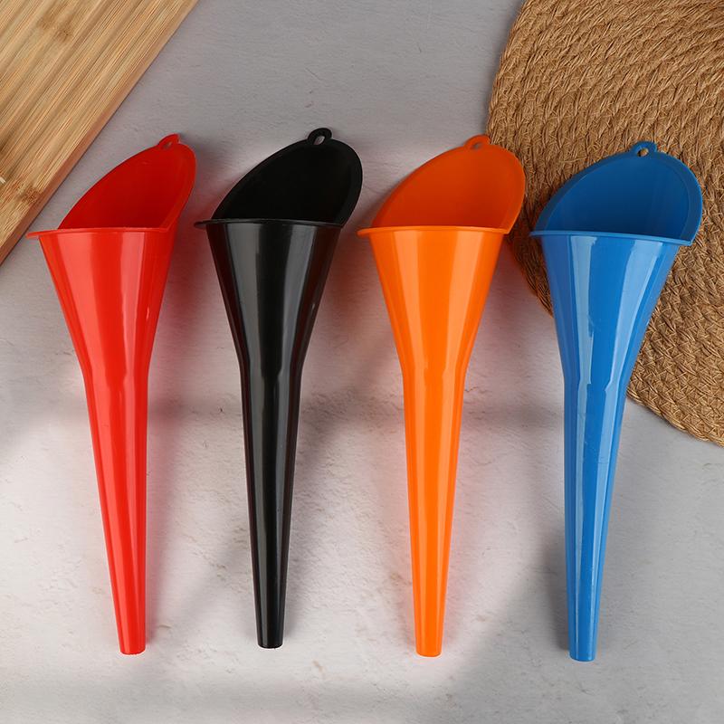 1 szt. Odporny na rozbryzgi Samochodowy Długi Lejek do Napełniania Oleju Paliwa Plastikowy Lejek Silnikowy Motocyklowe Akcesoria Samochodowe do Napełniania