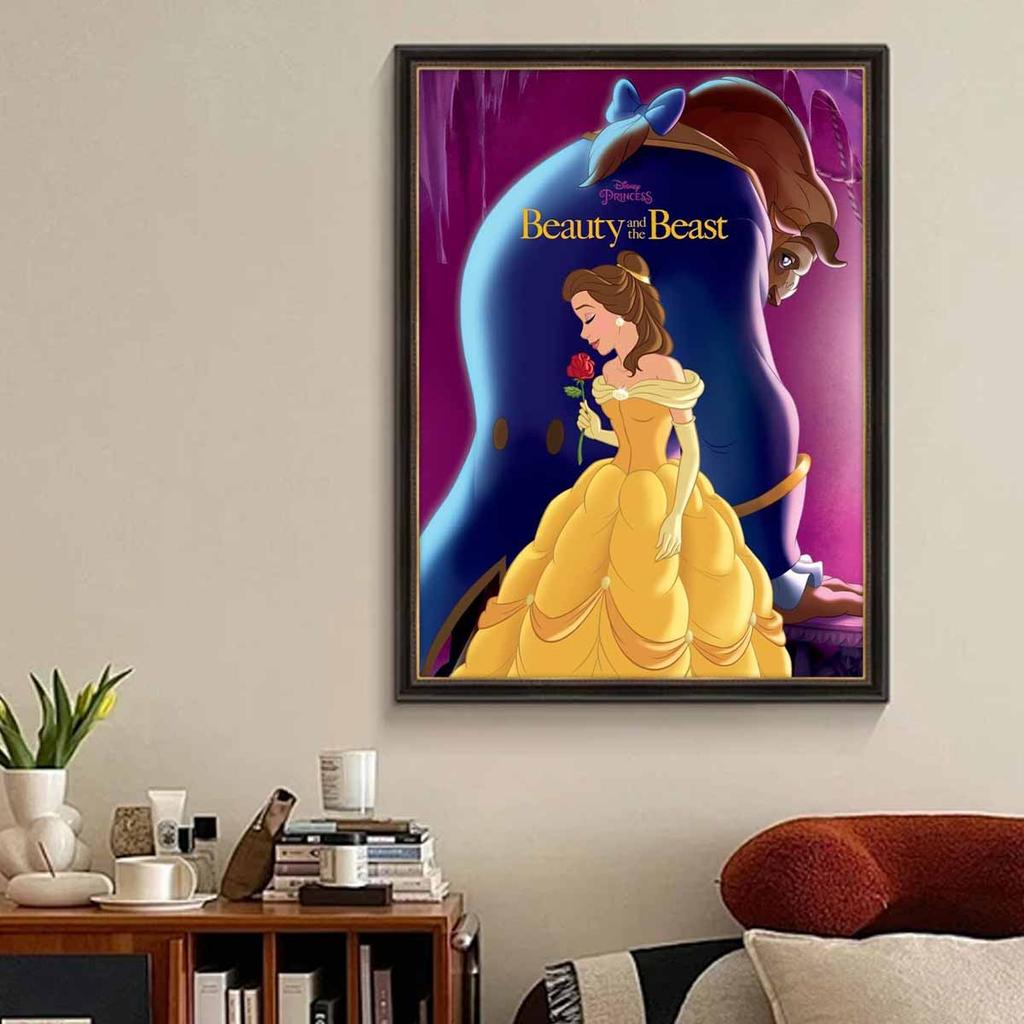 5D Diy Diamond Painting Beauty and The Beast Full Drill Rhinestones Mosaic Embroidery Handmade Products Home Decor Gift