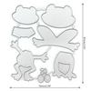 Metal Cutting Die 3D Happy for Frog Cutting Dies for DIY Scrapbooking Photo Deco