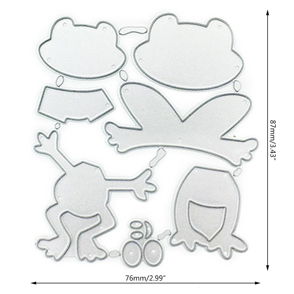 Metal Cutting Die 3D Happy for Frog Cutting Dies for DIY Scrapbooking Photo Deco