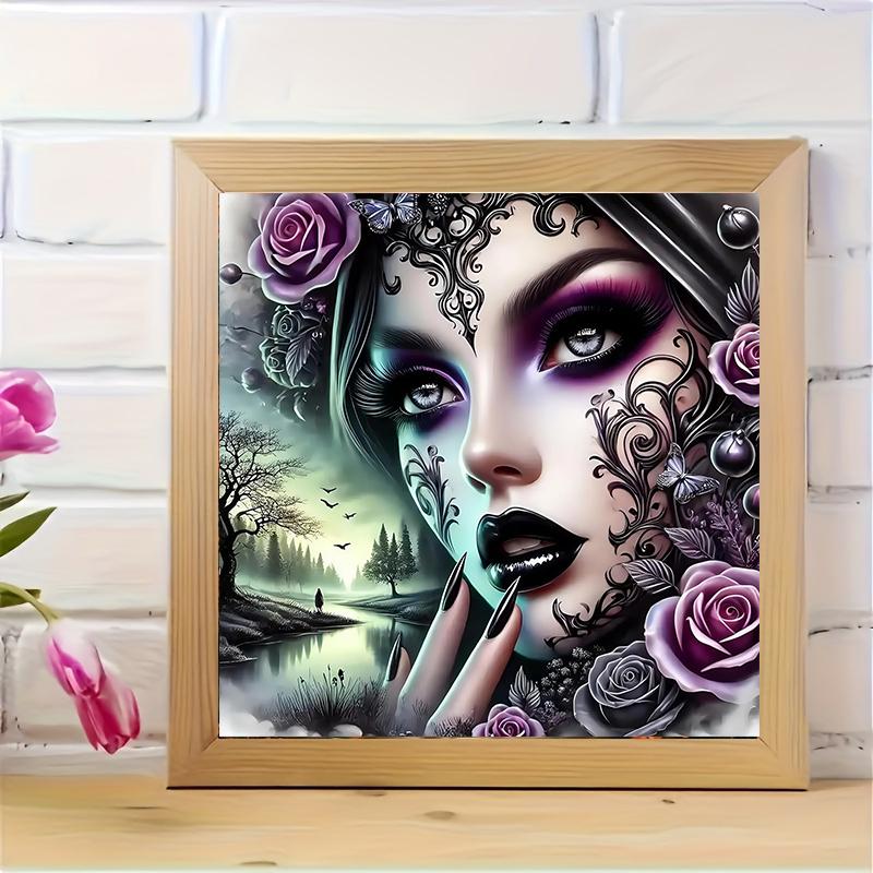 Retro Character Artificial Diamond Decorative Hanging Painting DIY Diamond Art Embroidery Kit 5D Diamond Painting