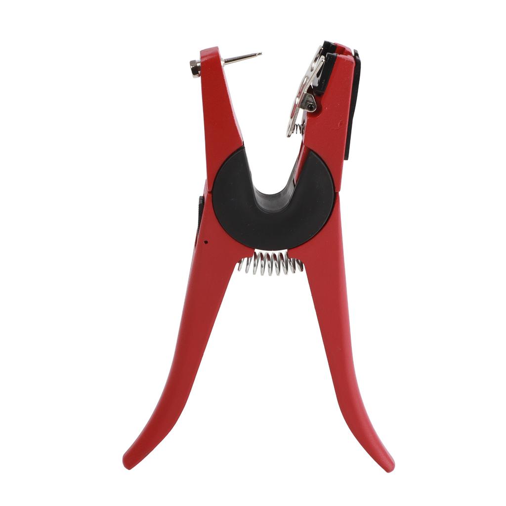 Pig Cattle Ear Tag Plier Livestock Tool for Cow Sheep Goat Farm Animals Red