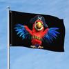 1pc a Pirate Parrot Flag Made from 100% Polyester, Featuring a Vibrant Cartoon Parrot Wielding a Sword And Wearing a Skull Hat. Ideal for Outdoor Farm