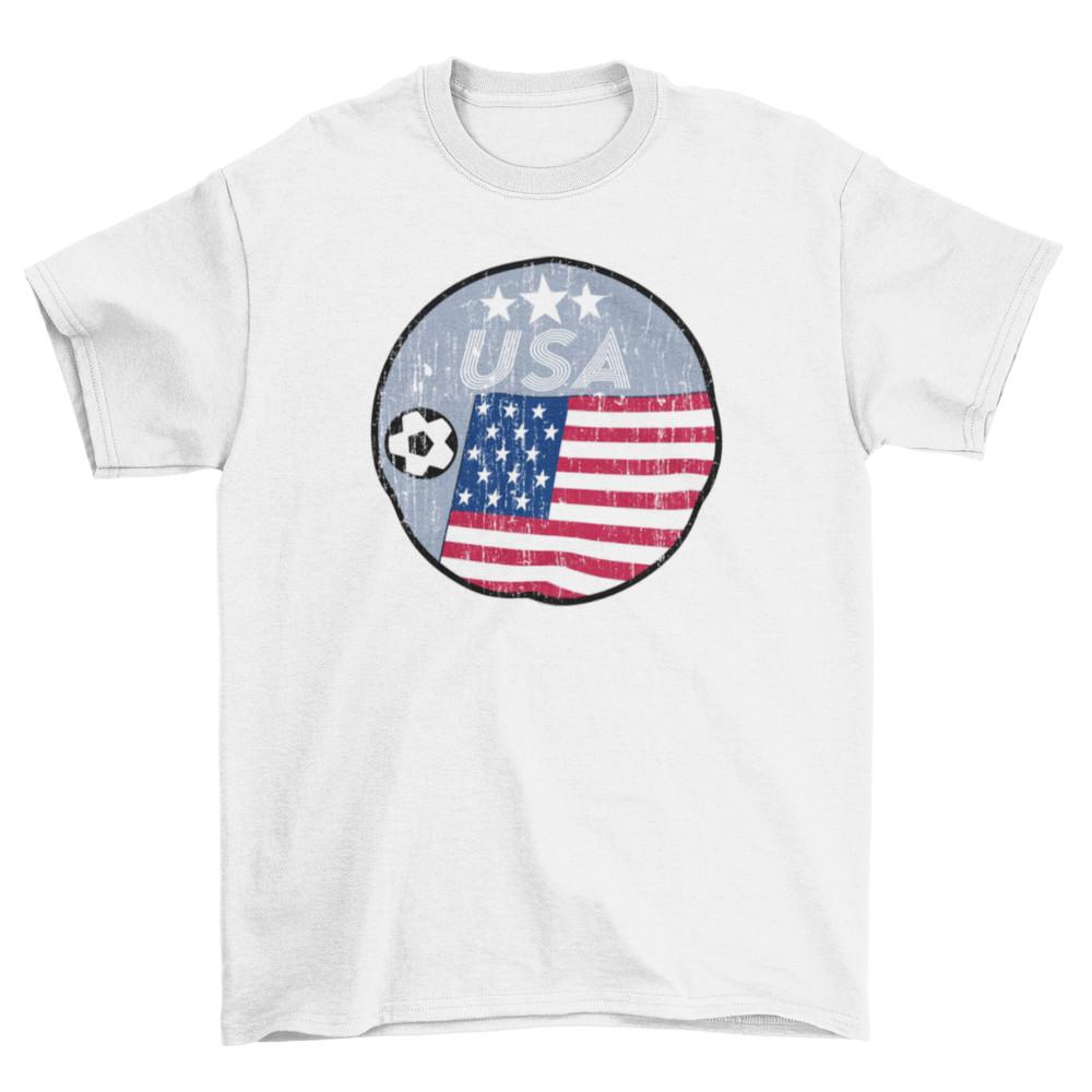 

Футболка USA Football 2024 Ретро Круг, Взрослые Дети Или Младенец, Кубок Мира Америка 4XL