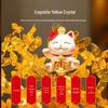 Crystal Money Tree Ornament: Lucky Cat Treasure Bowl for Living Room, Office, Shop, or TV Cabinet Decoration