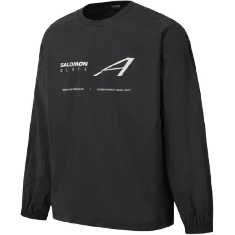 Salomon Slate Logo Loose Fit Pullover Crew Neck Long Sleeve Sweatshirt Men sweatshirt D00295