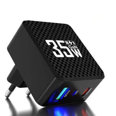 2 Ports Mini 35W GaN USB Type C Charger QC3.0 Portable Fast Charging For iPhone 14 Pro Xiaomi 13 Samsung EU/US