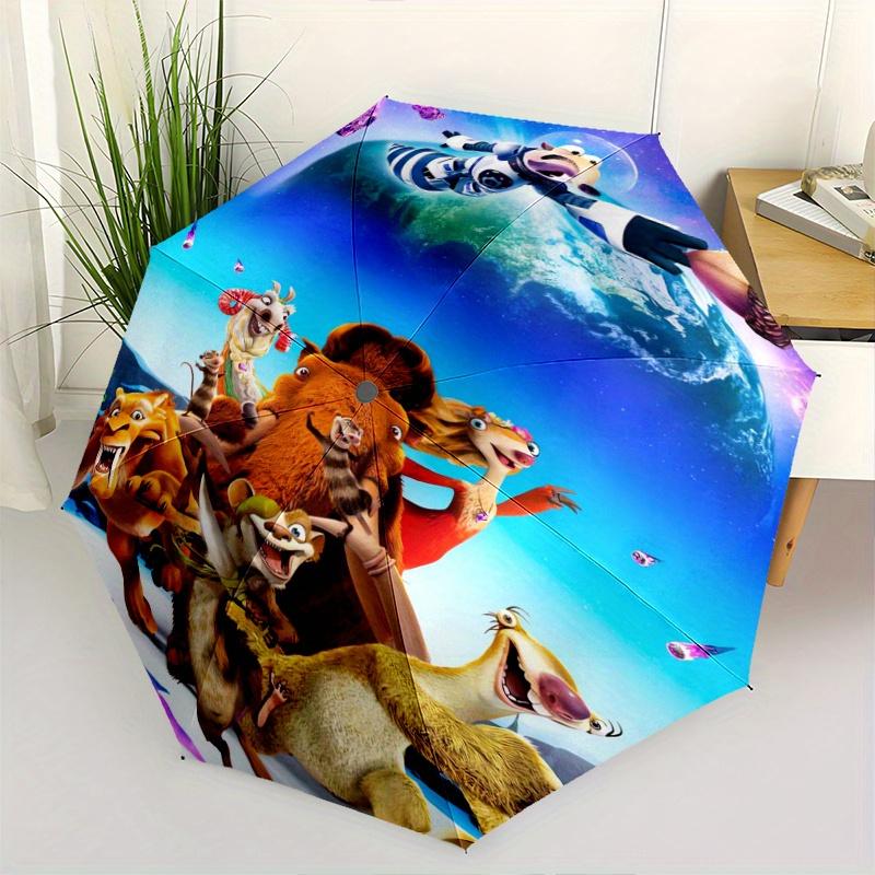 

Earth Ice Age Adventure Automatic Opening and Closing Cartoon Umbrella - Suitable for Various Occasions, Outdoor Activities, Lightweight and