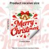 Classic Christmas Glass Window Sticker Bells Bow Holly Self Adhesive Living Room Balcony Decor