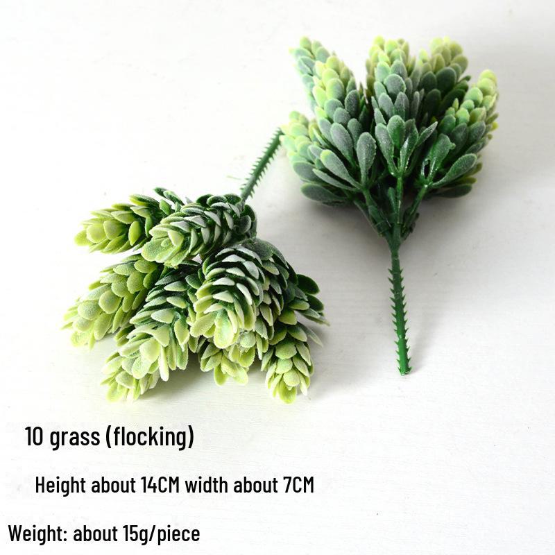 Mini Flocking Artificial Succulent Bonsai for DIY Wall Decor