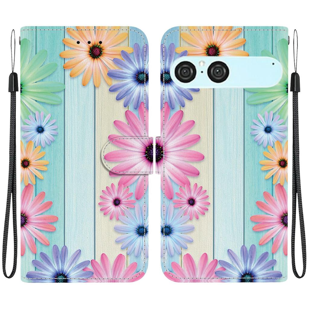 For Sony Xperia 10 VII Case Pattern Printing Leather Flip Wallet Phone Cover with Lanyard