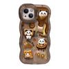 Coffee Panda Suitable for IPhone16 IPhone Case 15promax Dual Bracket 14 Three-dimensional 13 Niche Anti-fall