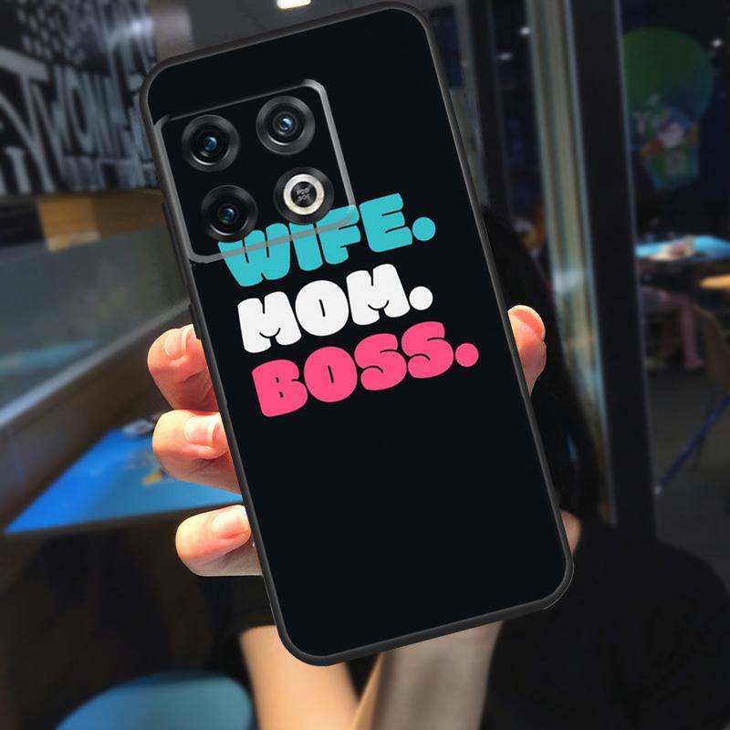 Wife Mom Boss Quotes Funda For OnePlus 13 12 R 11 9 10 Pro 8T 9RT 10T OnePlus Nord 4 CE 2 3 Lite N30 N20 Case