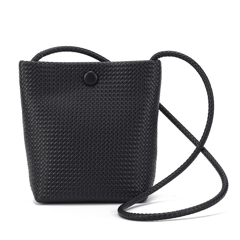 New Knitted Bucket Bag for Women Fashion Ladies One-shoulder Crossbody Bag
