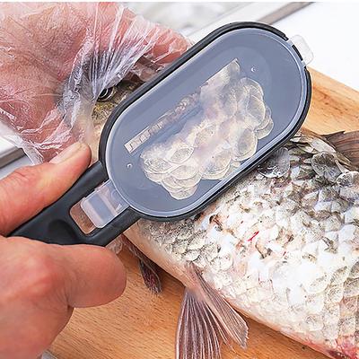 Cuisine Poisson Échelles râpes Grattoir Poisson Nettoyage Outil Grattoir écailles avec couteau
