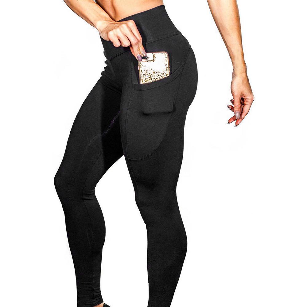 Women's Solid Workout Leggings Fitness Sports Gym Running Yoga Athletic Pants