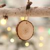 10pcs/1set Christmas Tree Ornaments Diy Props Hand-painted with Holes Wood Chip Painting Party Decoration Supplies