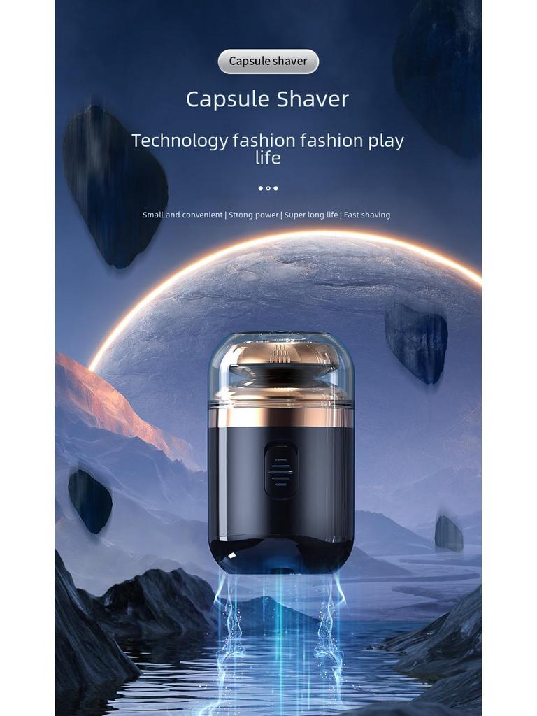 Aparat de ras portabil mini electric reîncărcabil tip capsulă pentru bărbați