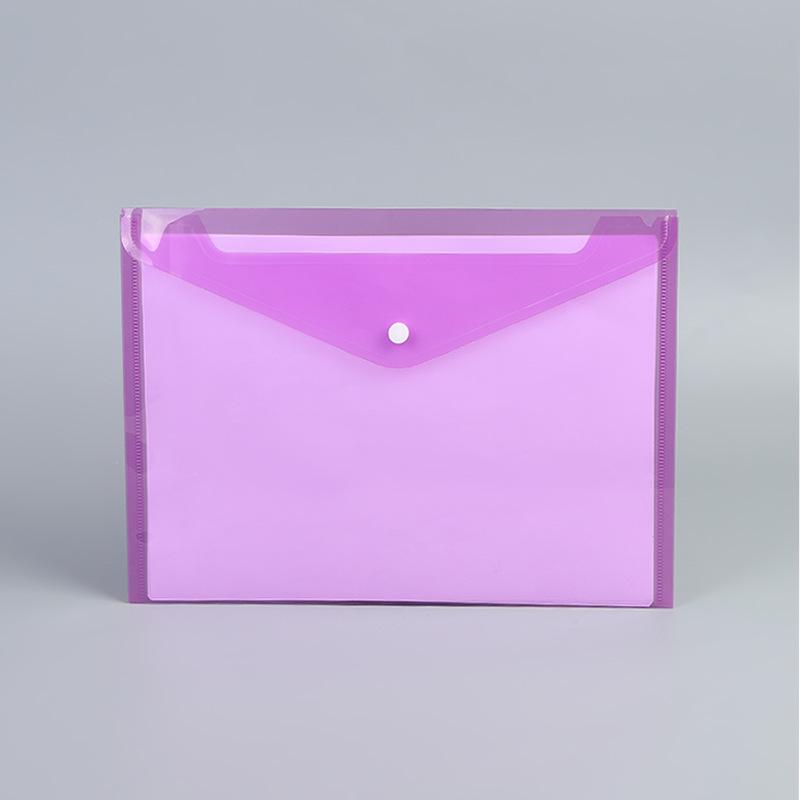 Custom Transparent File Bags with Cartoon Design and Snap Button Closure - A4 & A5 Sizes