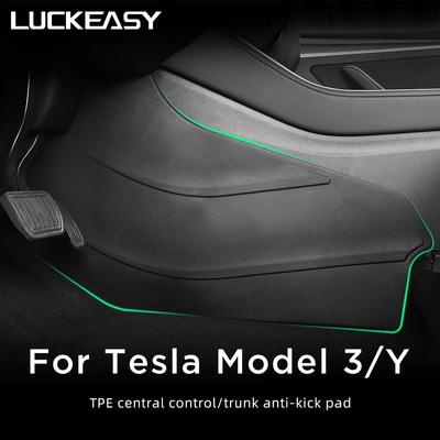 Autó központi vezérlő oldalsó védőbetét Tesla Model3 ModelY védőbetéthez TPE csomagtartó oldali koptatólemez pad Autós kiegészítők