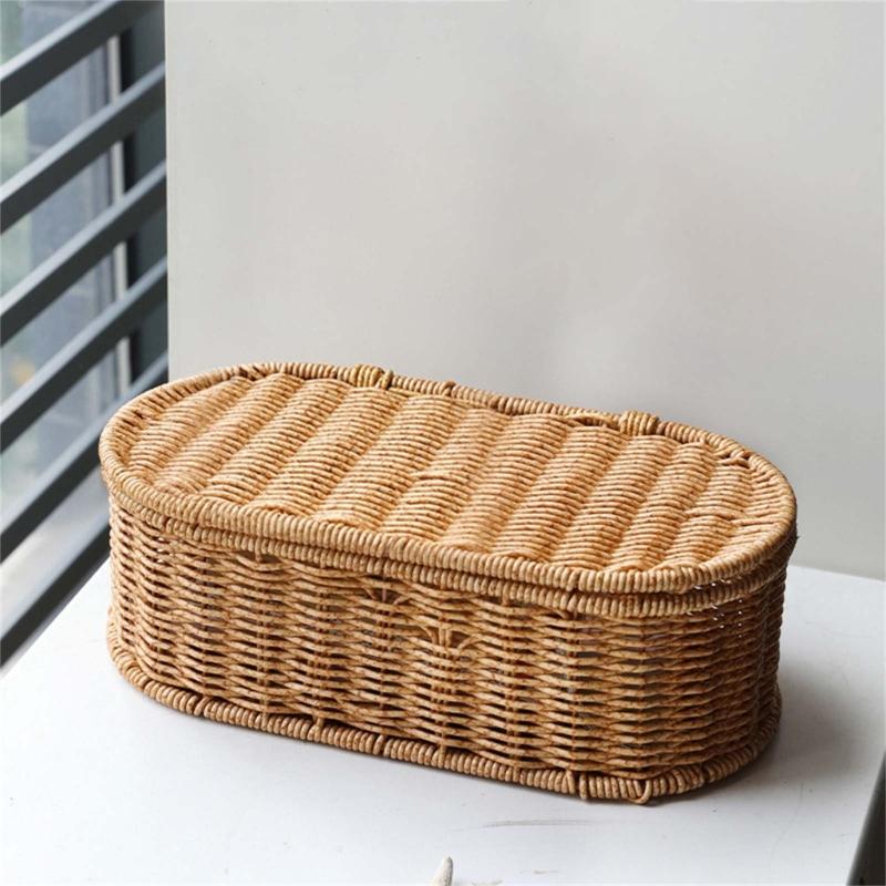 Mehrzweck-Rattan-Handgewebte Aufbewahrungskorb-Designs für Schränke, praktisch für die Heimdekoration und Aufbewahrungslösung