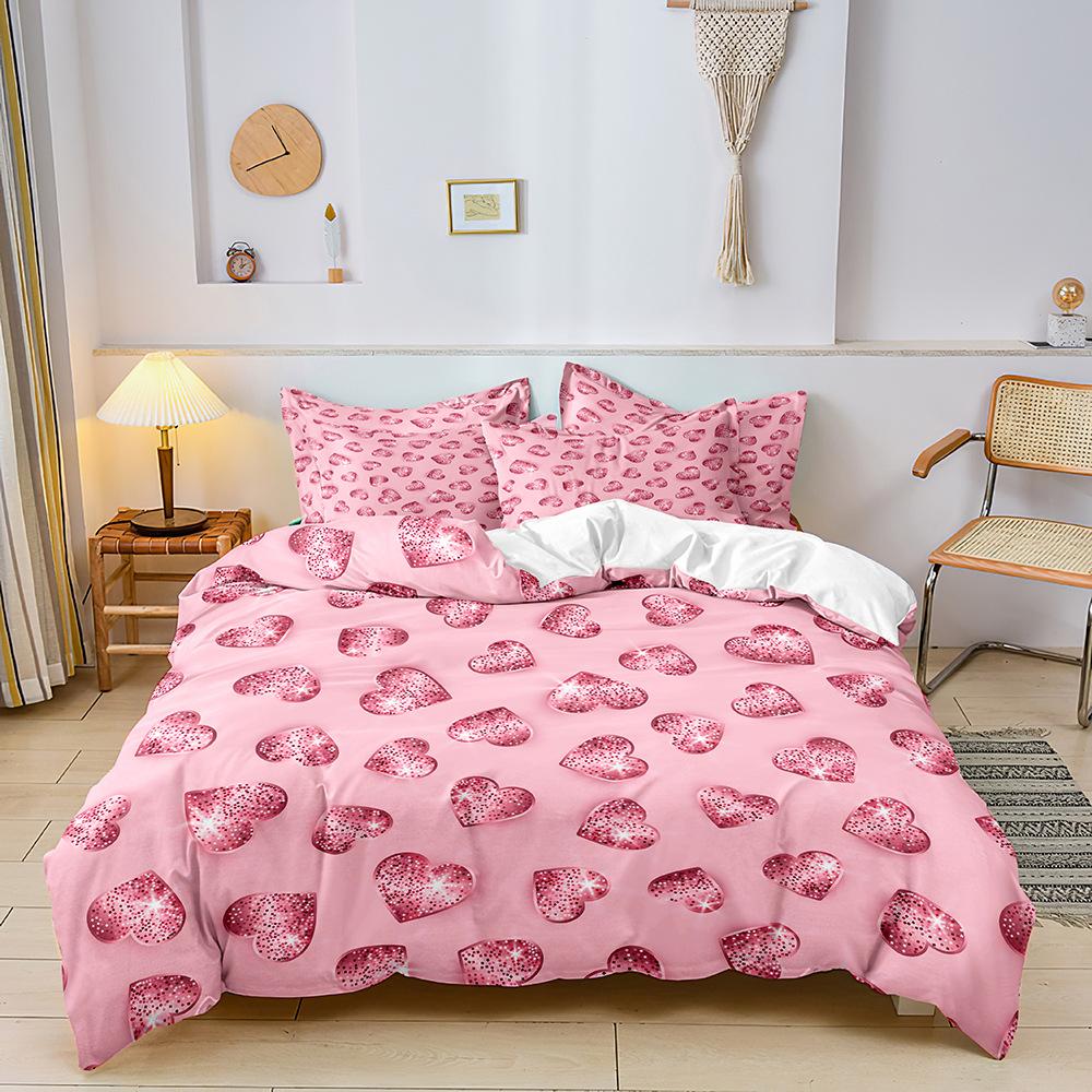 Kit 3D Digital Printing Three-Piece Set, Quilt Cover, Bed Sheet, Pillowcase