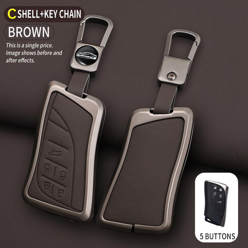 Car Metal Leather Key Case Holder Cover Chain For Lexus NX ES UX US RC LX IS 250h RX 350h LS 450h 260h 300h UX200 LM350H LM500H