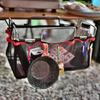 Detachable Waste Bag Rack Portable Folding Table Storage Net Shelf Bag Stuff Meshes for Picnics Outdoor Camping Barbecue