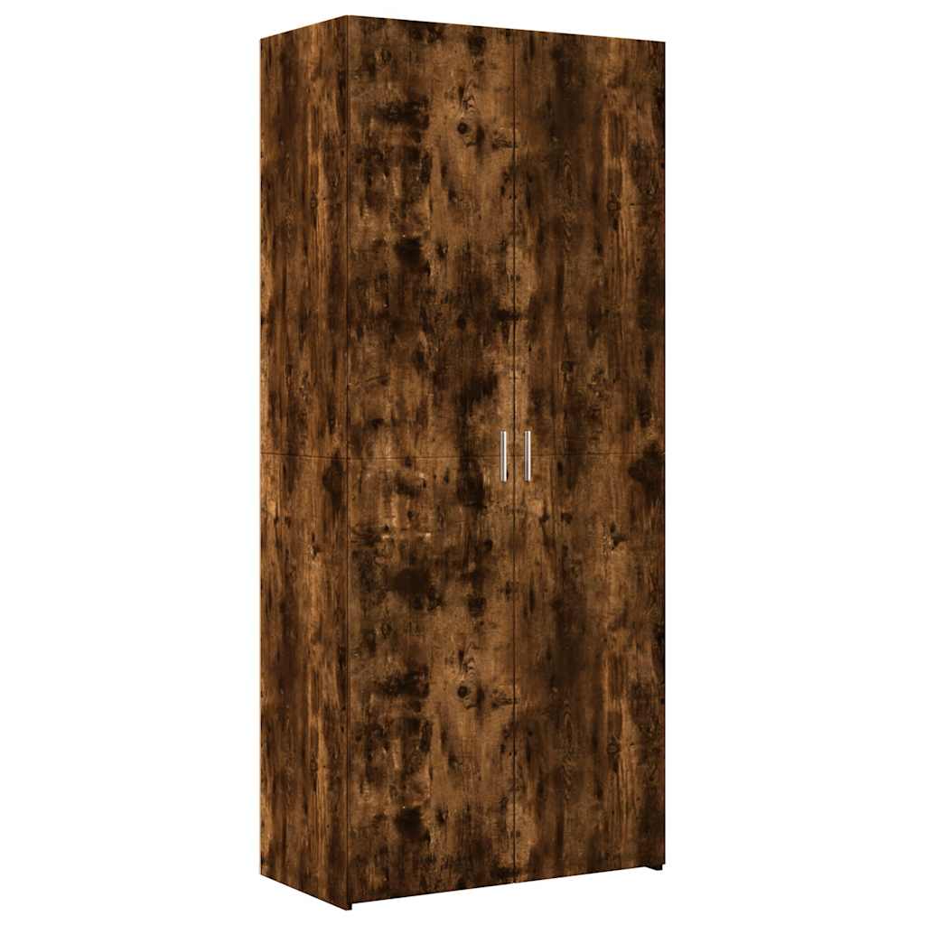 Tall Cabinet Smoked Oak 80 x 42.5 x 225 cm Engineered Wood