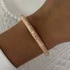 Retro New Trend Enamel Dropped Glaze Flower Texture Bracelet for Women Unique Design Evil Eye Floral Zircon Bangle Party Jewelry