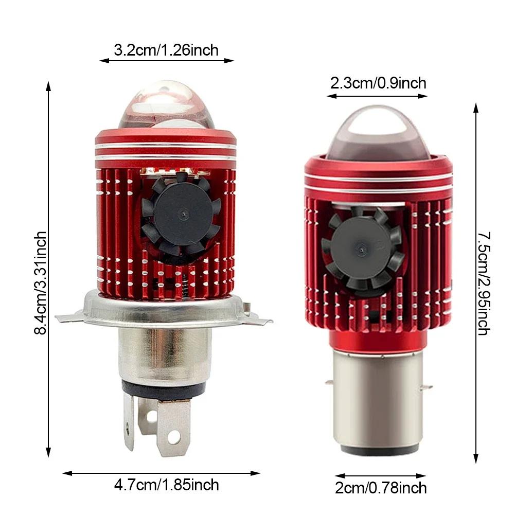 LED Motorcycle Headlight Bulb 10000LM H4/H6 12V Moto Spotlights CSP Lens White Yellow Hi Lo Lamp Scooter Accessories Fog Lights