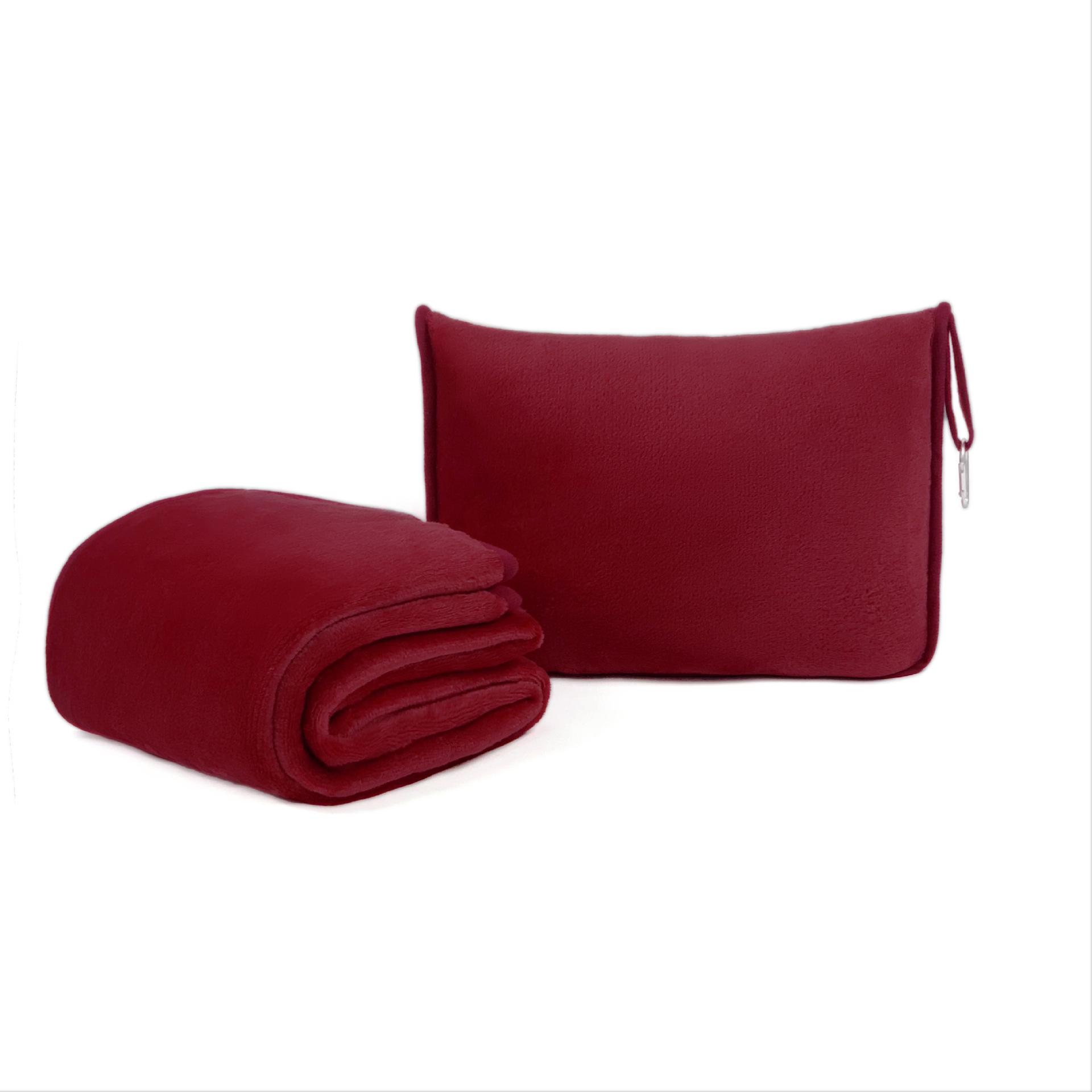 

Портативный многофункциональный фланелевый плед: Плед для броска, сна, самолета и кондиционера красный