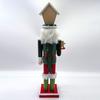 Holiday Nutcrackers Figure Colorful Wood Soldier Puppet with Cookie Family and House Hat Christmas Decorative Ornament