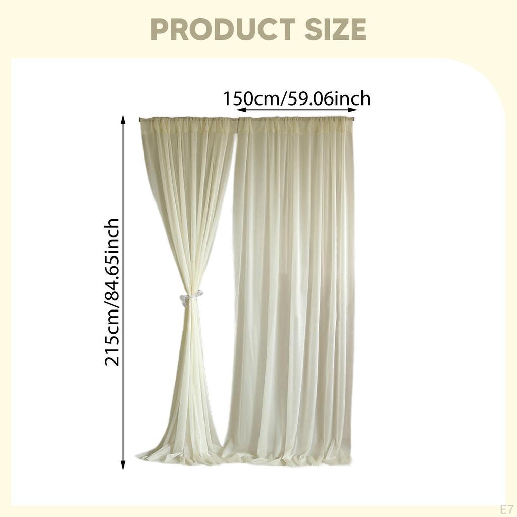 Backdrop Curtains 2 Panels Drapes Wedding Decoration for Festival Birthday