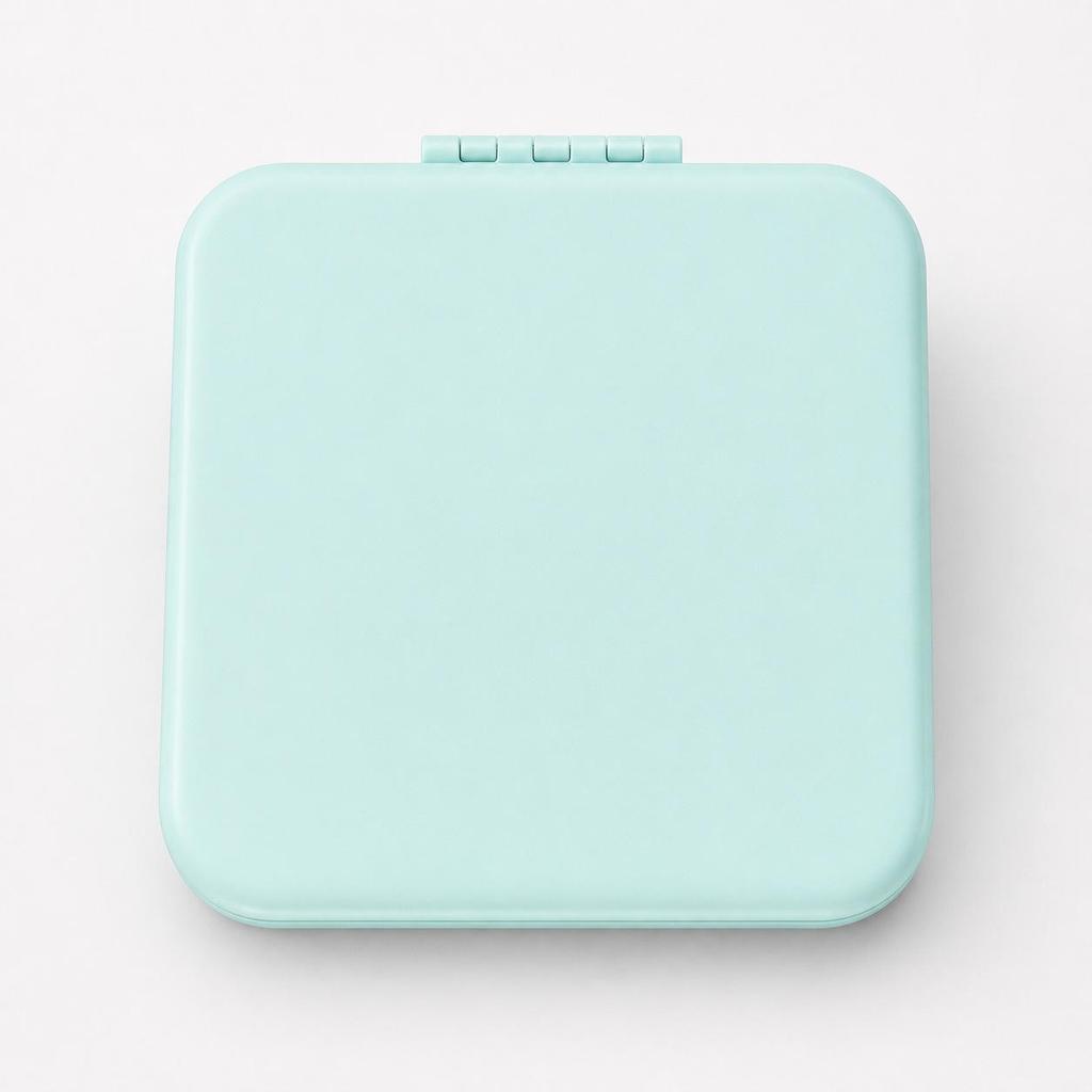 Espejo de Maquillaje Portátil de Acero Inoxidable de Doble Cara - Compacto, Plegable e Ideal para Residencias de Estudiantes