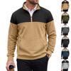 Men's Knit Half-Zip Sweater Colorblock Casual Outdoor Top