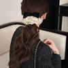 Wine Red Bowknot Spring Clip Cloth Lace Bow Hairpin Sweet Red Velvet Bow Hair Clip  Girls