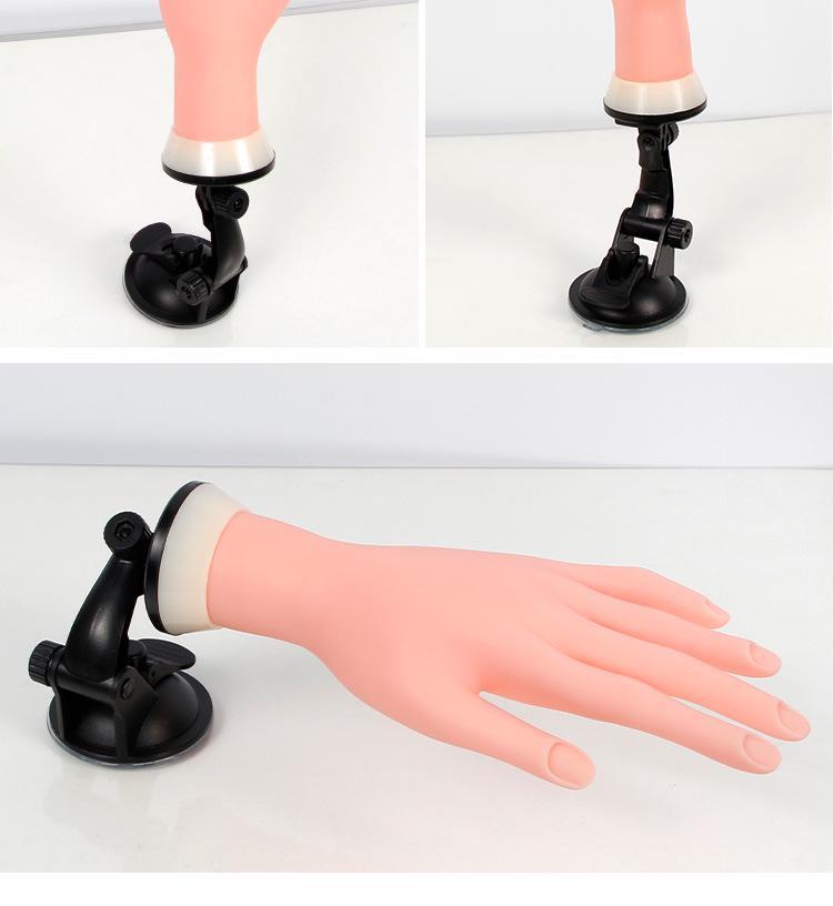 Bendable Nail Art Practice Hand with Adjustable Fingers